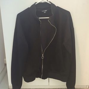 Fashion Nova Black Bomber Jacket